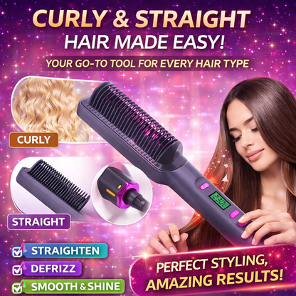 Electric Straightening Comb with Negative Ion Technology – Smooth, Silky & Frizz-Free Hair