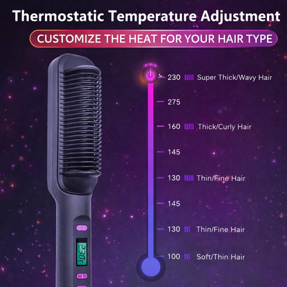 Electric Straightening Comb with Negative Ion Technology – Smooth, Silky & Frizz-Free Hair